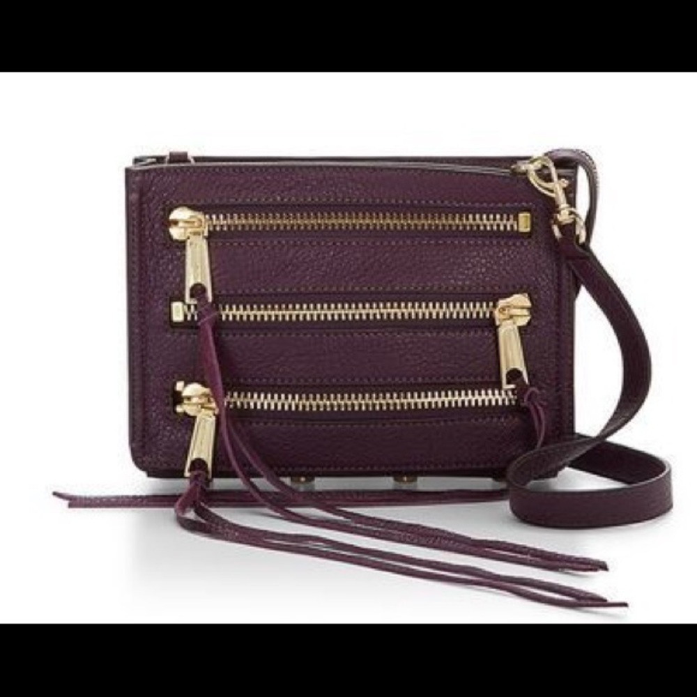 Purple Rebecca Minkoff Zipper Crossbody